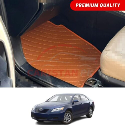 Toyota Camry Flat Style 7D Floor Mats Royal Orange 2006-11