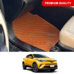 Toyota CHR Flat Style 7D Floor Mats Royal Orange