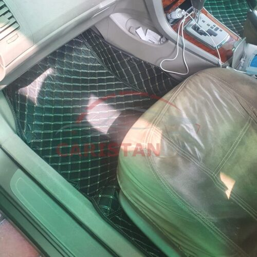 Toyota Corolla Axio 7D Floor Mats Black With Beige Stitch 2006-12 2