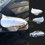 Toyota Corolla Axio Batman Style Chrome Side Mirror Cover 2014-25