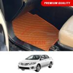 Toyota Corolla Flat Style 7D Floor Mats Royal Orange 2011-13