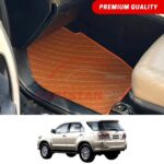 Toyota Fortuner Flat Style 7D Floor Mats Royal Orange 2005-15