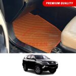 Toyota Fortuner Flat Style 7D Floor Mats Royal Orange 2016-25