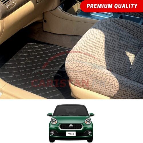 Toyota Passo Flat Style 7D Floor Mats Black 2017-23