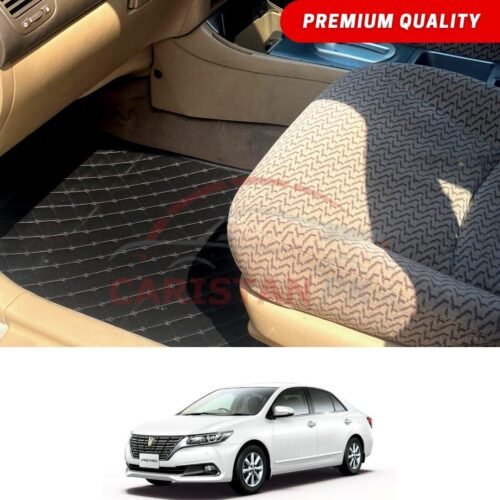 Toyota Premio Flat Style 7D Floor Mats Black 2016-20 Model