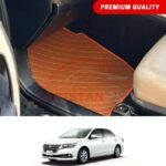 Toyota Premio Flat Style 7D Floor Mats Royal Orange 2016-20
