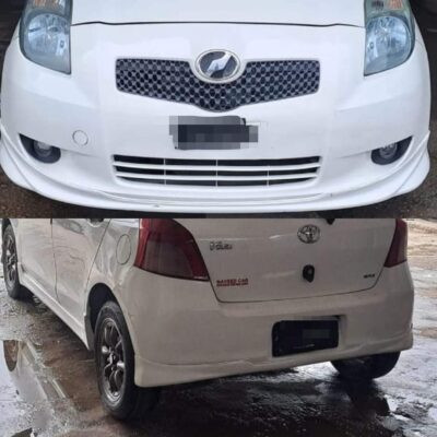 Unpainted Toyota Vitz Fiber Glass Body Kit A 2006-10 2 Pc