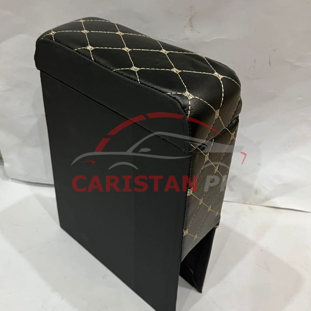 Custom Fit Armrest Black With Beige Stitch