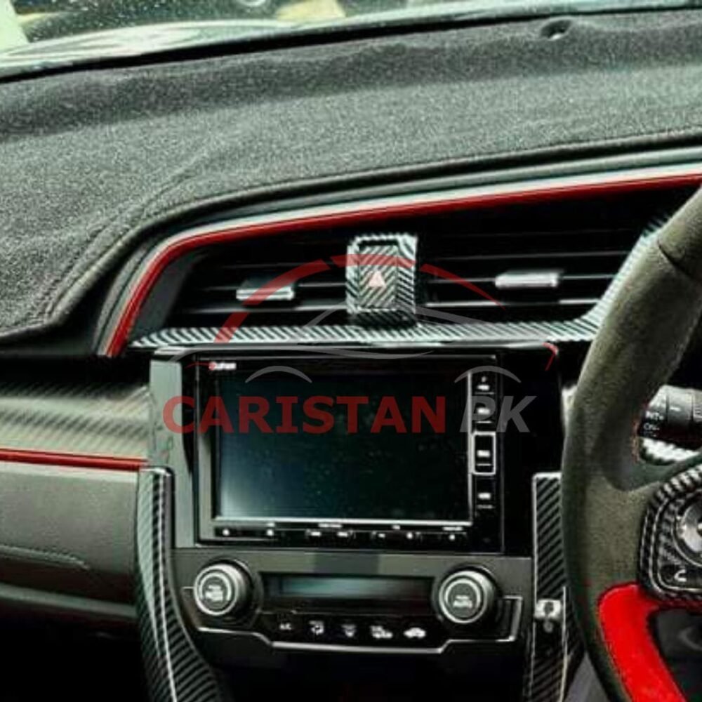 Honda Civic X AC Vents Carbon Fiber Trim 2016-21 Honda Civic X AC Vents Carbon Fiber Trim 2016-21