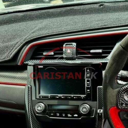 Honda Civic X AC Vents Carbon Fiber Trim 2016-21