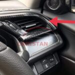 Honda Civic X AC Vents Carbon Fiber Trim 2016-21 1
