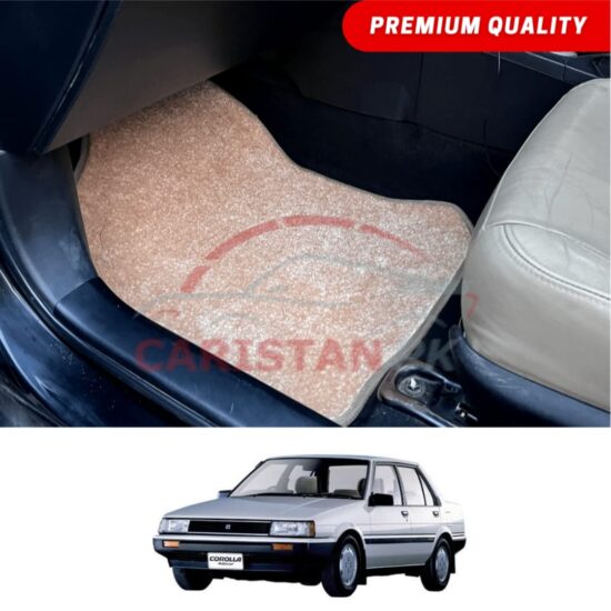 Toyota Corolla Premium Carpet Floor Mats Beige 1984-86