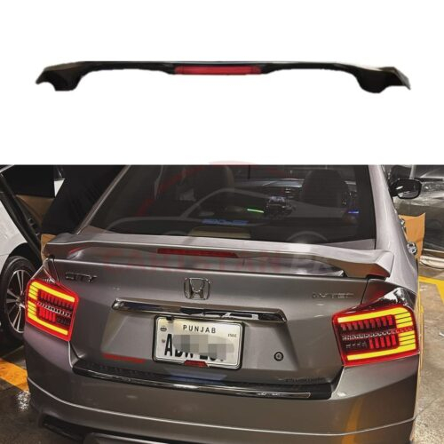 Unpainted Universal Sedan Trunk Spoiler With LED Light Design B