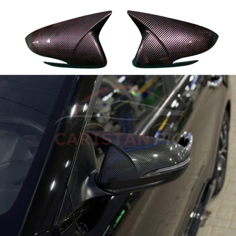 Hyundai Elantra Batman Style Side Mirror Cover Carbon Fiber