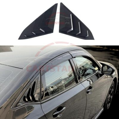 Honda Civic Window Quarter Glass Vent Glossy Black 2022 Model & Onwards