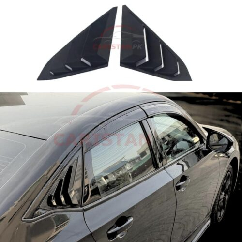Honda Civic Window Quarter Glass Vent Glossy Black 2022 Model & Onwards