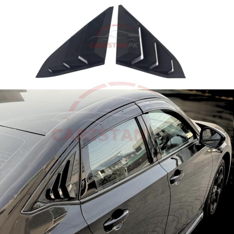Honda Civic Window Quarter Glass Vent Glossy Black 2022 Model & Onwards Honda Civic Window Quarter Glass Vent Glossy Black 2022 Model & Onwards