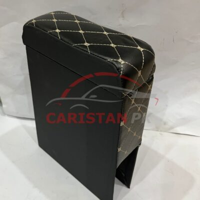 Custom Fit Armrest Black With Beige Stitch