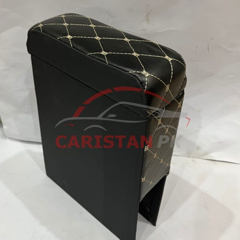 Custom Fit Armrest Black With Beige Stitch