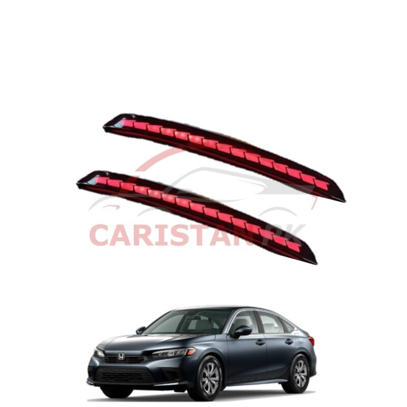 Honda Civic Rear Bumper Reflector Smoke V2 2022 Model & Onwards Honda Civic Rear Bumper Reflector Smoke V2 2022 Model & Onwards