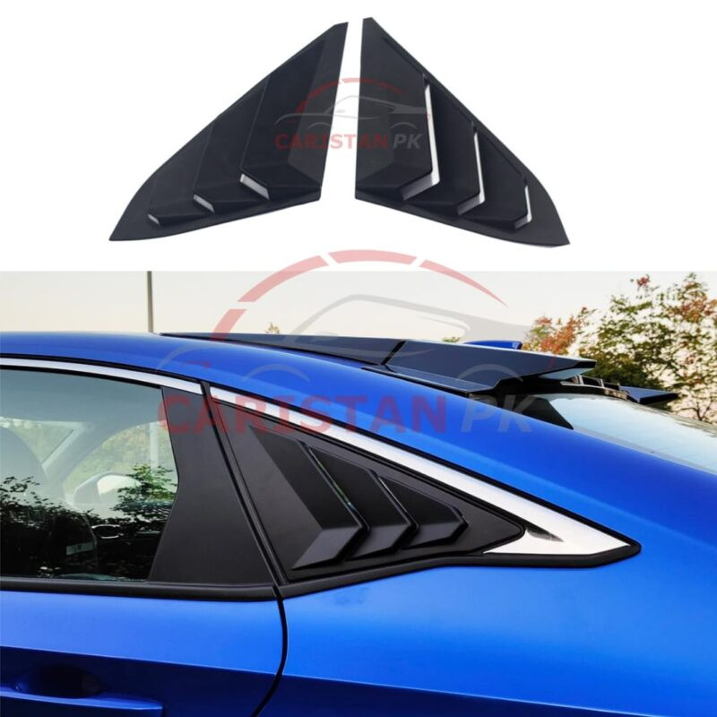 Honda Civic Window Quarter Glass Vent Matt Black 2022 Model & Onwards Honda Civic Window Quarter Glass Vent Matt Black 2022 Model & Onwards