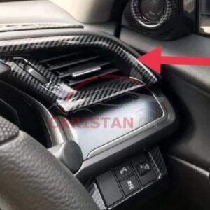 Honda Civic X AC Vents Carbon Fiber Trim 2016-21 1
