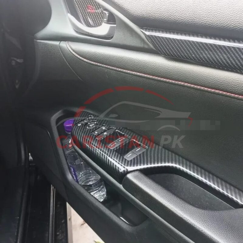 Honda Civic X Carbon Fiber Door Panel Trims 2016-21 Honda Civic X Carbon Fiber Door Panel Trims 2016-21