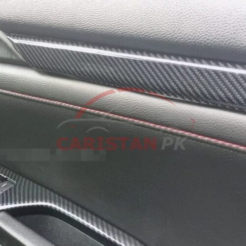 Honda Civic X Carbon Fiber Door Panel Upper Trims 2016-21