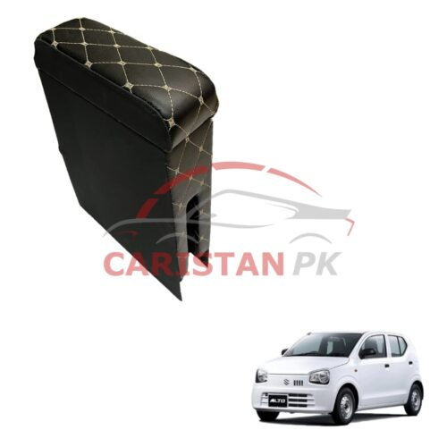 Suzuki Alto Custom Fit Armrest Black With Beige Stitch 2017-26