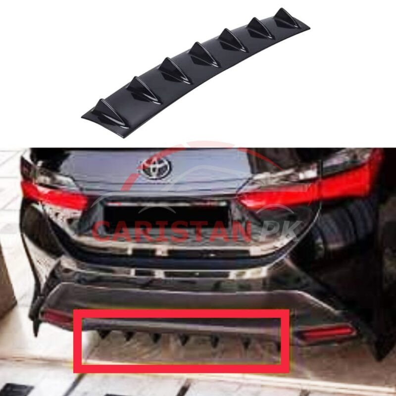 Toyota Corolla X Shark Fin Style Lower Panel Diffuser Toyota Corolla X Shark Fin Style Lower Panel Diffuser