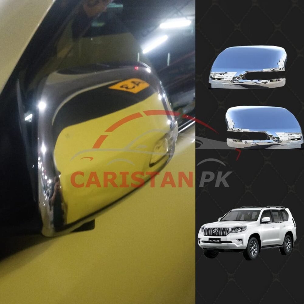 Toyota Prado Chrome Side Mirror Cover 2010-21 Model Toyota Prado Chrome Side Mirror Cover 2010-21 Model