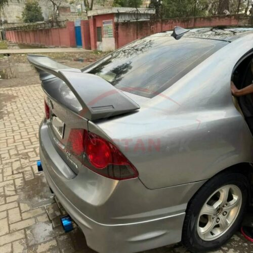 Unpainted ABS Plastic Mugen Style Trunk Spoiler 3 Piece 3