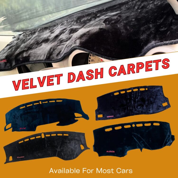 Premium Velvet Dashboard Carpets Available For Most Cars