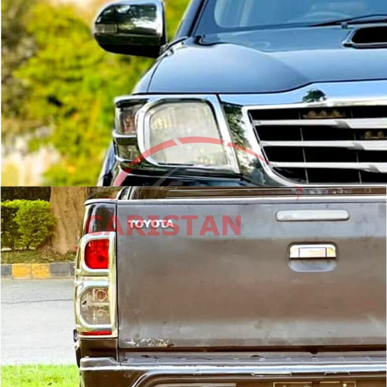 Toyota Hilux Vigo Headlight Backlight Chrome Cover Set 2012-15