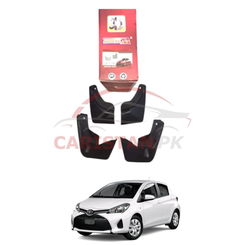 Toyota Vitz Mud Flaps Splash Guards Black 2017-23
