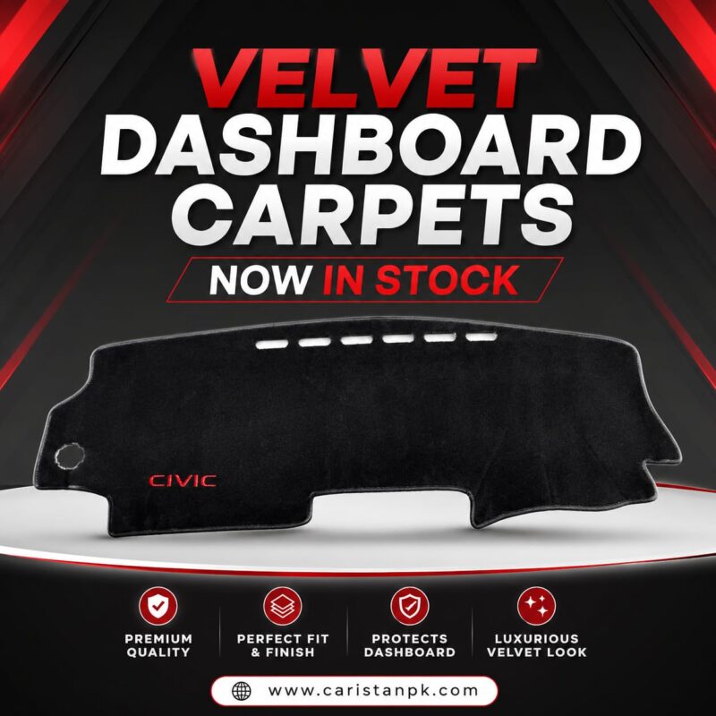 Premium Velvet Dashboard Carpets Available For Most Cars 7