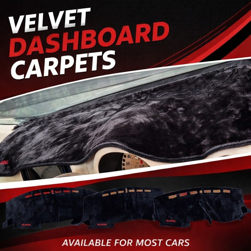 Premium Velvet Dashboard Carpets Available For Most Cars