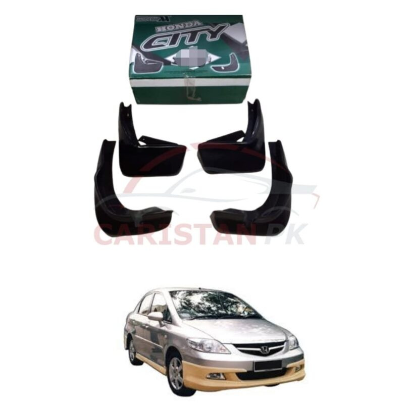 Honda City Mud Flaps Splash Guards Black 2007-08 Honda City Mud Flaps Splash Guards Black 2007-08