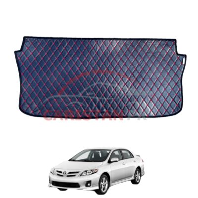 Toyota Corolla 7D Trunk Protection Mat Black With Red Stitch 2011-13 Model