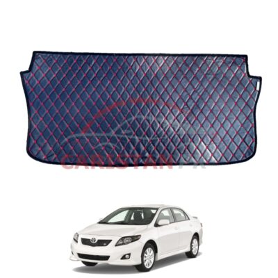 Toyota Corolla 7D Trunk Protection Mat Black With Red Stitch 2009-10 Model