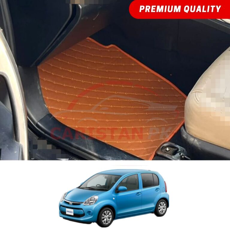 Toyota Passo Flat Style 7D Floor Mats Royal Orange 2011-16