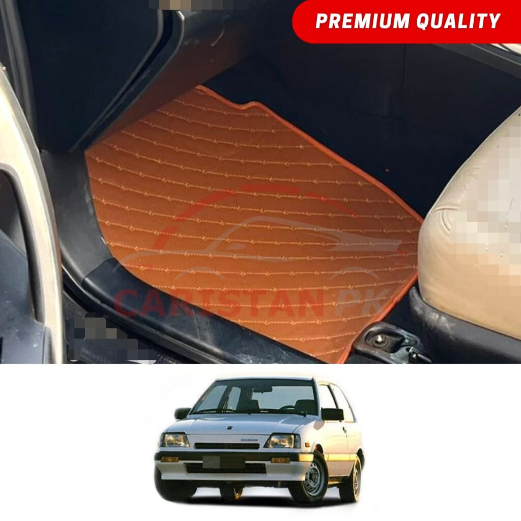 Suzuki Khyber Flat Style 7D Floor Mats Royal Orange