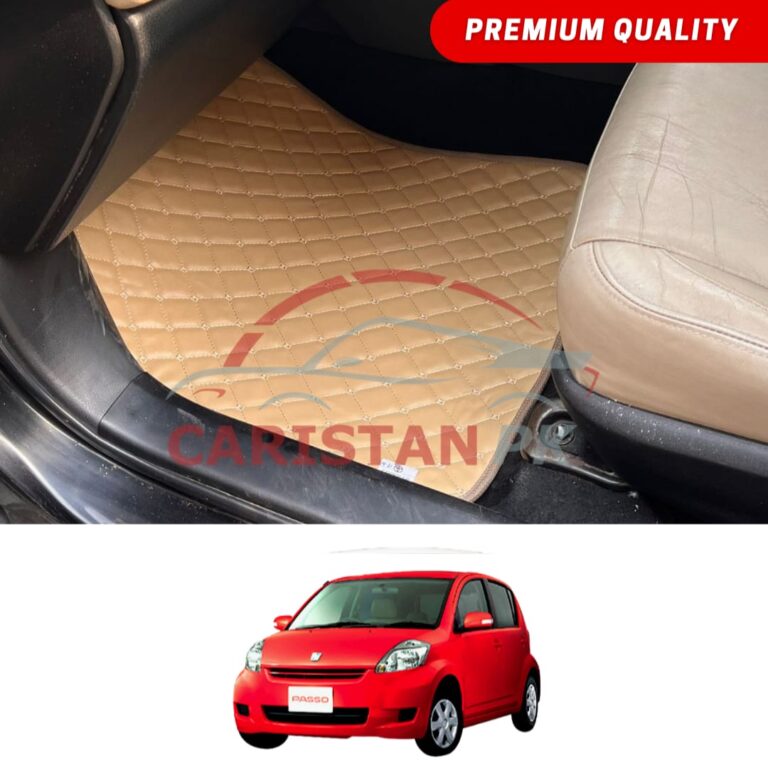 Toyota Passo Flat Style 7D Floor Mats Beige Stitch 2003-09