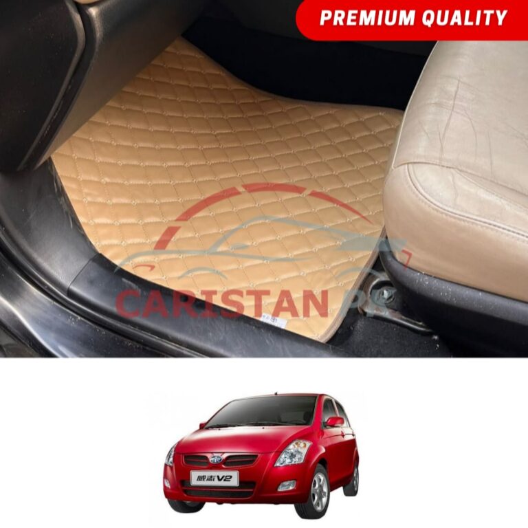 FAW V2 Flat Style 7D Floor Mats Beige Stitch