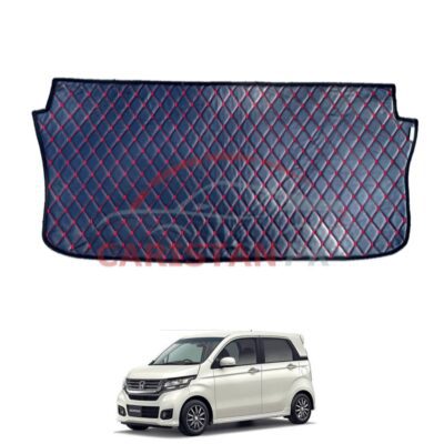 Honda N Wgn 7D Trunk Protection Mat Black With Red Stitch 2013-20