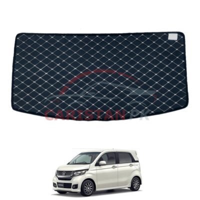 Honda N Wgn 7D Trunk Protection Mat Black With Beige Stitch 2013-20
