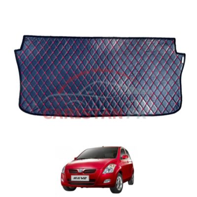 FAW V2 7D Trunk Protection Mat Black With Red Stitch