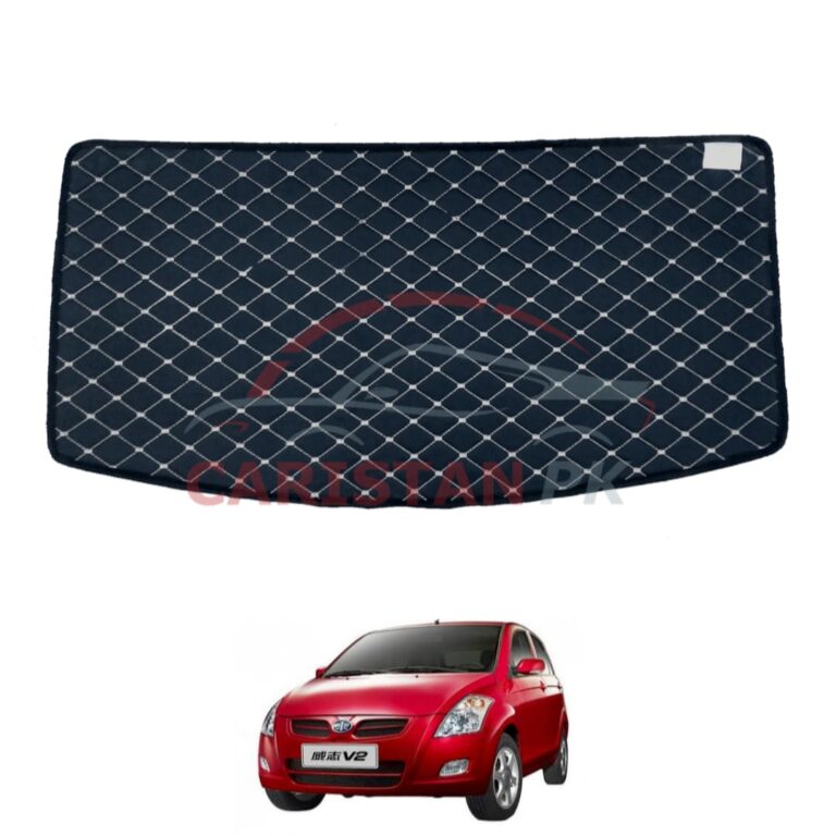 FAW V2 7D Trunk Protection Mat Black With Beige Stitch