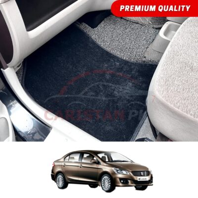 Suzuki Ciaz Premium Carpet Floor Mats Black Grey