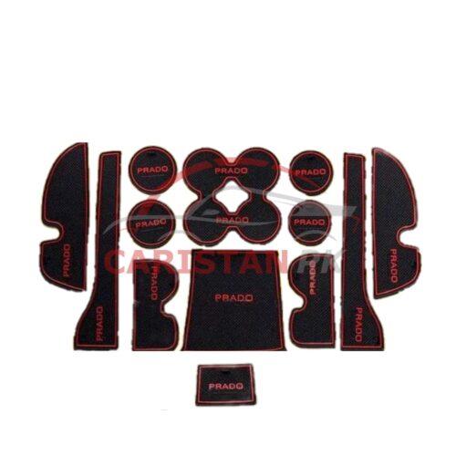 Toyota Prado PVC Non-Slip Interior Protection Mats Red 2010-21
